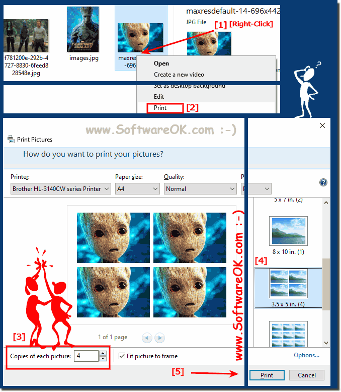  Print multiple Pictures on One page Windows 10 11 