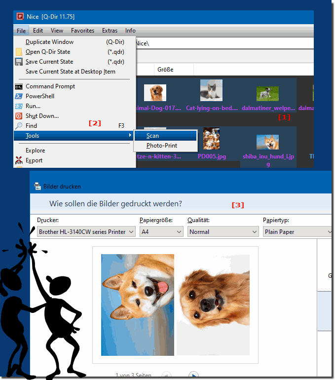 New function Menu, File, Tools, Photo Printing for Windows 11, 10, ...?