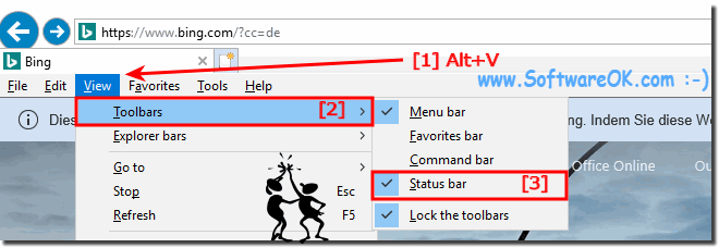 internet explorer command bar