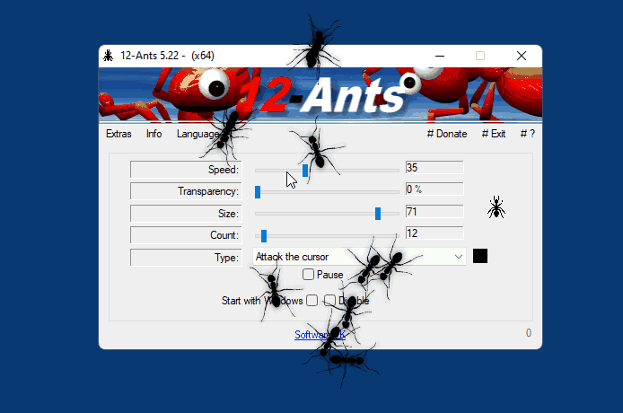 12-Ants for all Windows OS Desktops!