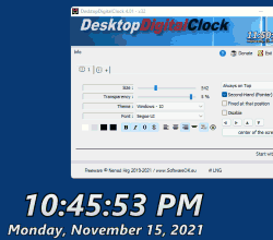 DesktopDigitalClock 5.05 download the new