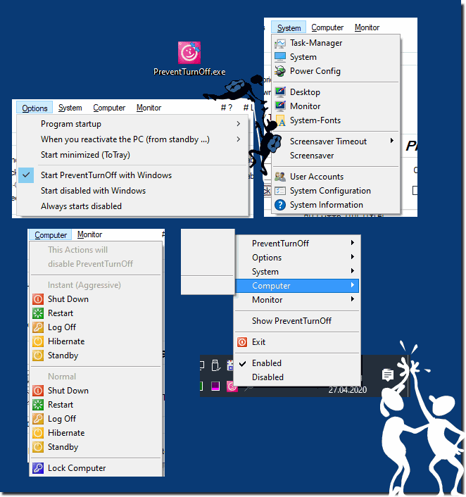 Prevent Turn Off for Windows a desktop tool!
