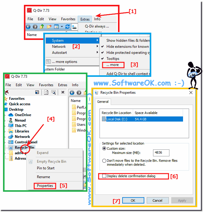 setting defaults for files on pc