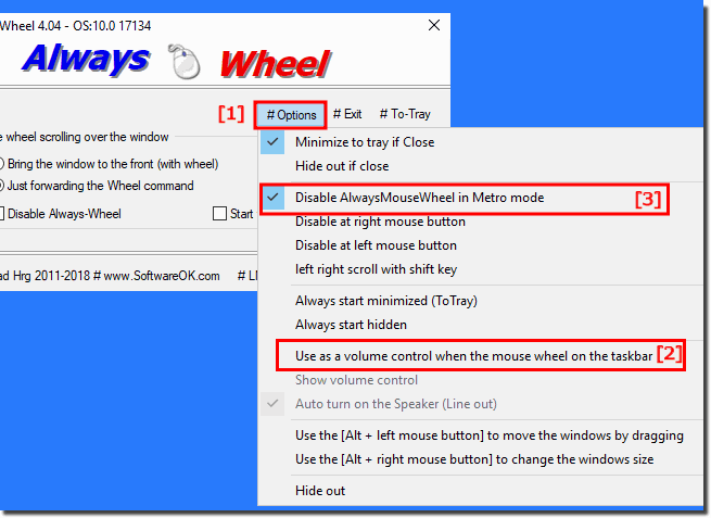 mouse wheel controlling volume