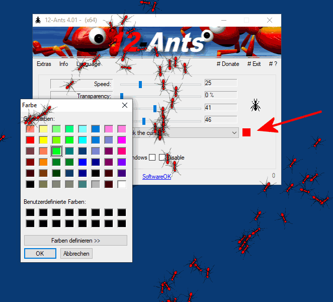Change the desktop ants to i.e. white color!
