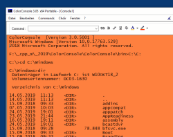 ColorConsole 2 Cmd.exe in Orange color on MS Windows 10 