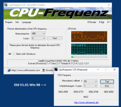 Identify the CPU frequency AMD, Intel, ...