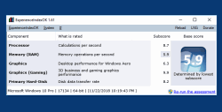 Windows Experience Index reading, recalculate